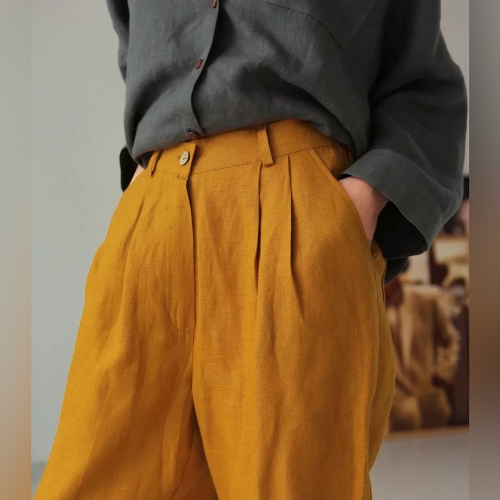 Vintage Bernard Zins for Saks Fifth Avenue Linen Trousers